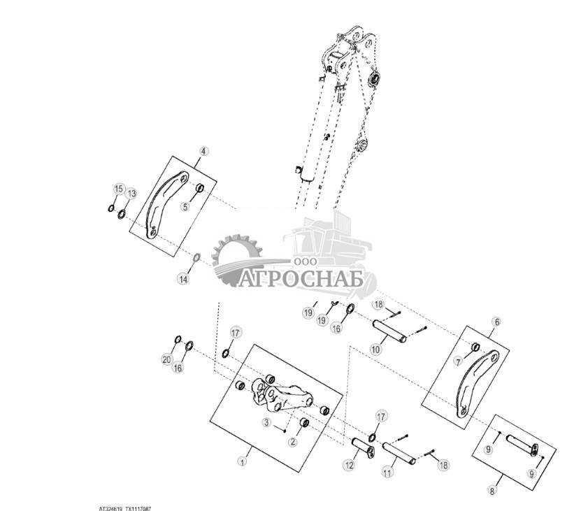Звенья подвески ковша обратной лопаты ( - 304844) - ST725574 535.jpg